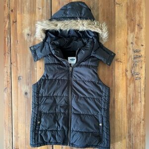 Puffer Vest with Removable Hood